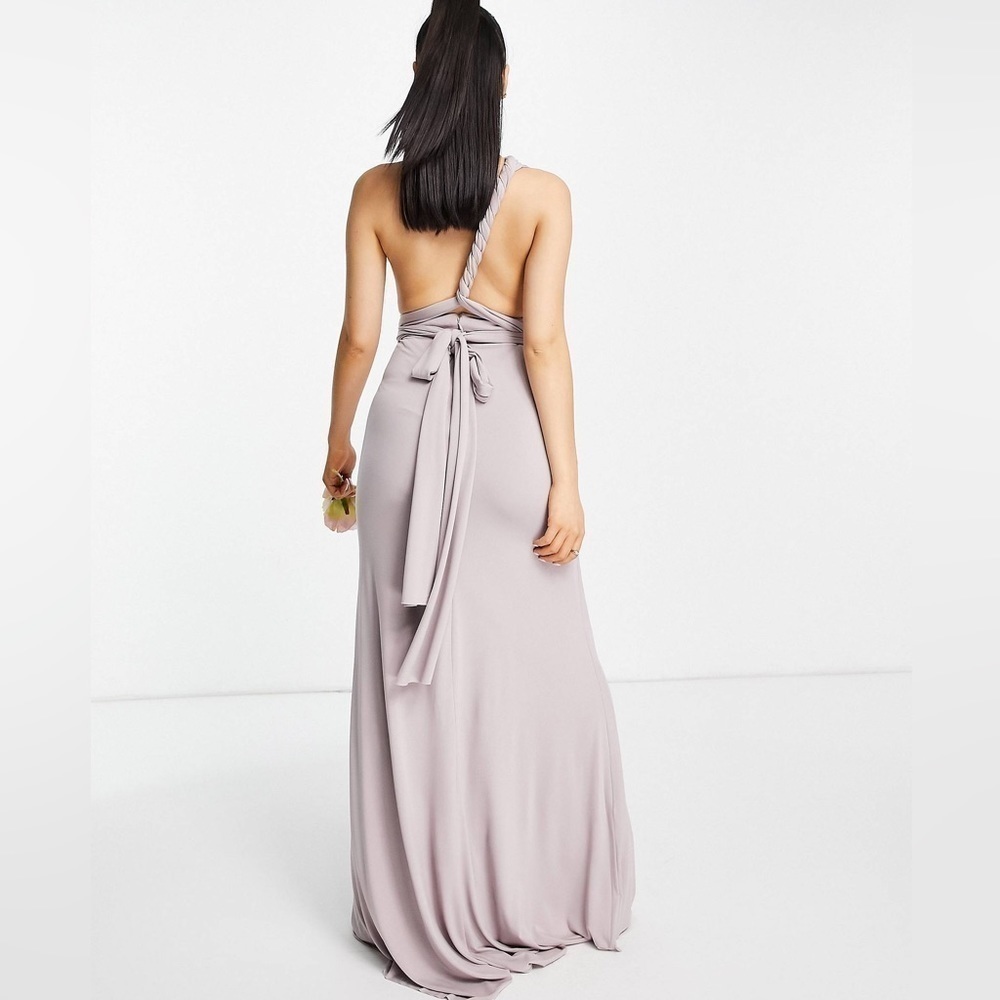 TFNC Petite Multiway Maxi Dress in Smoky Lavender Sz 8P - Picture 4 of 4